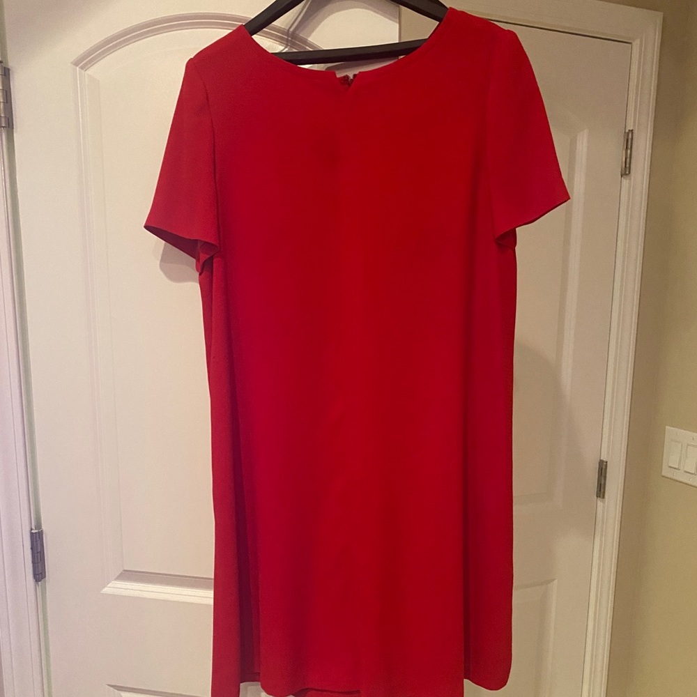 Red Crepe Dress